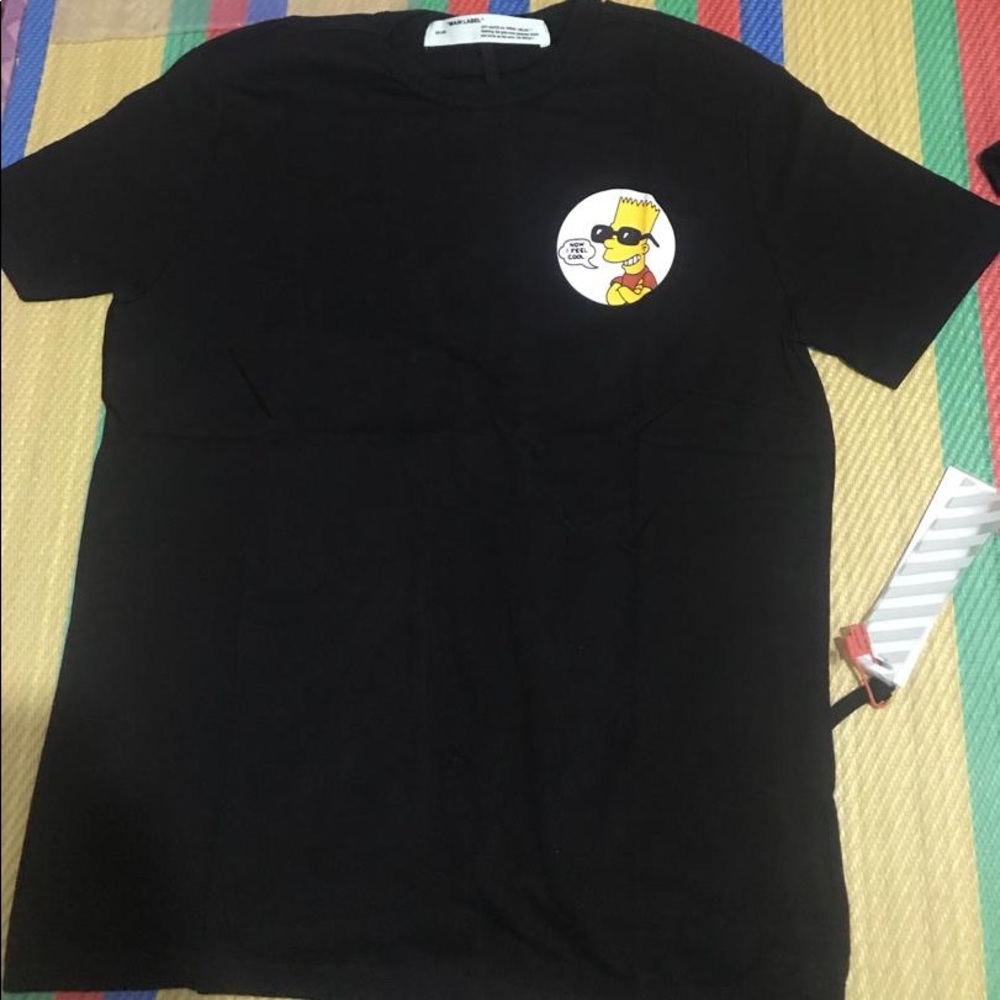 Bart Simpson Public Enemy Off White T Shirt
